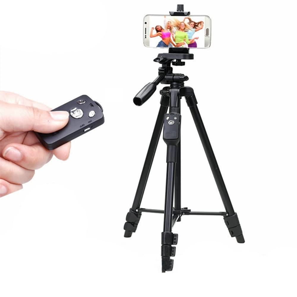 RajoNN Mini Flexible Tripod Stand with Phone Holder - Adjustable Hose Tripod for Camera, Projector, Smartphone & Selfie Stick - Portable for Travel, Vlogging, Live Streaming (Color: Black)