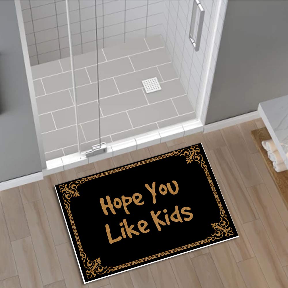 Jackey&Smith Welcome Mat - Non-Slip Felt Fabric Doormat 23.6x15.7 Inches for Front Door, Entryway, Balcony | Durable Outdoor Floor Mat for Home, Porch & Patio | Perfect for Families with Kids & Pets