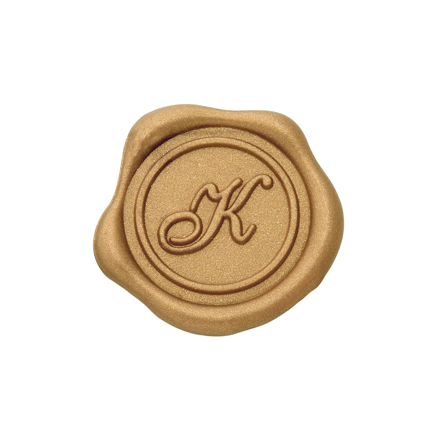 Gold Alphabet Wax Seal Stickers - 25 Pack Self-Adhesive Initial Letter K Wax Seals for Wedding Invitations, Envelopes, Stationery & DIY Scrapbooking - Elegant Decorative Seals for Letters, Cards & Gift Wrapping