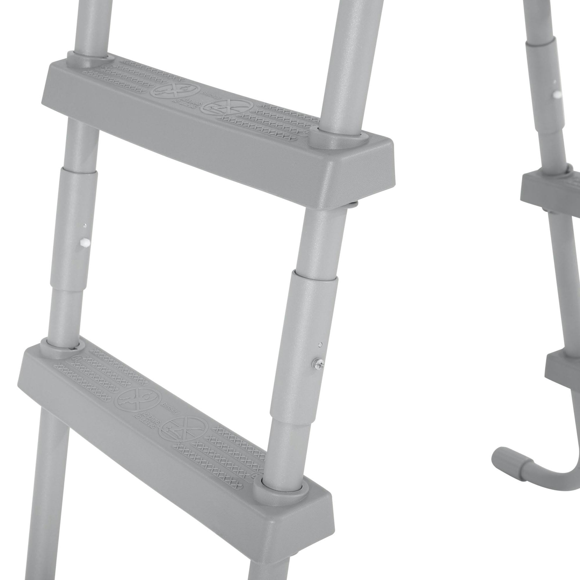 Bestway Flowclear 52-Inch Heavy Duty Metal A-Frame Above Ground Pool Ladder with Double-Sided Plastic Steps - Perfect for Inground & Above Ground Swimming Pools, Easy Entry & Exit