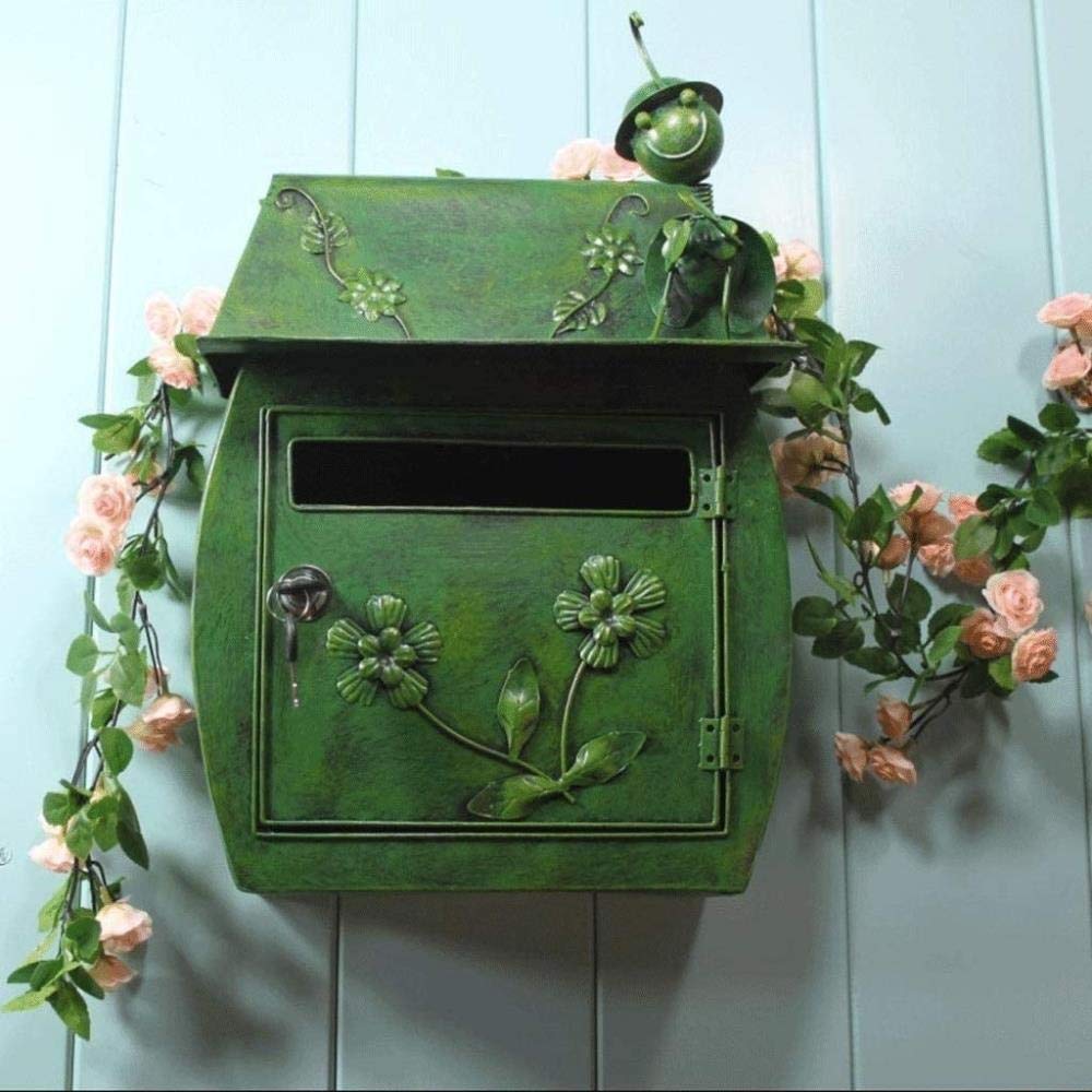 European Classic Villa Outdoor Mailbox - Waterproof Wall Mount Letter Box with Lock for Garden, Yard & Home (Color A/C) - Perfect for Vintage Style Houses & Cottage Decor
