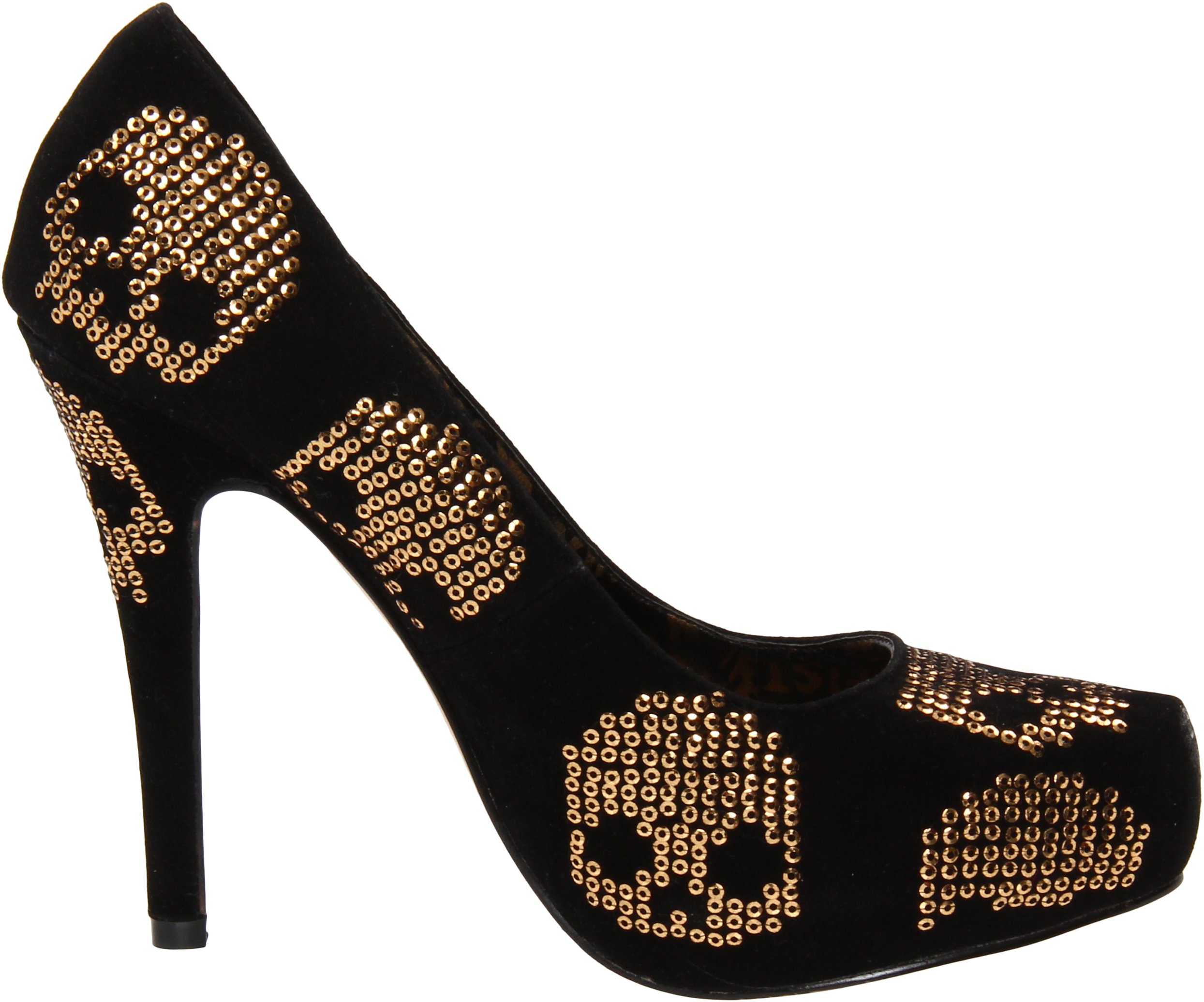 Iron Fist Women's Gold Star Pointed Toe Platform Pump Heels - Stylish High Heel Dress Shoes for Party, Night Out & Special Occasions