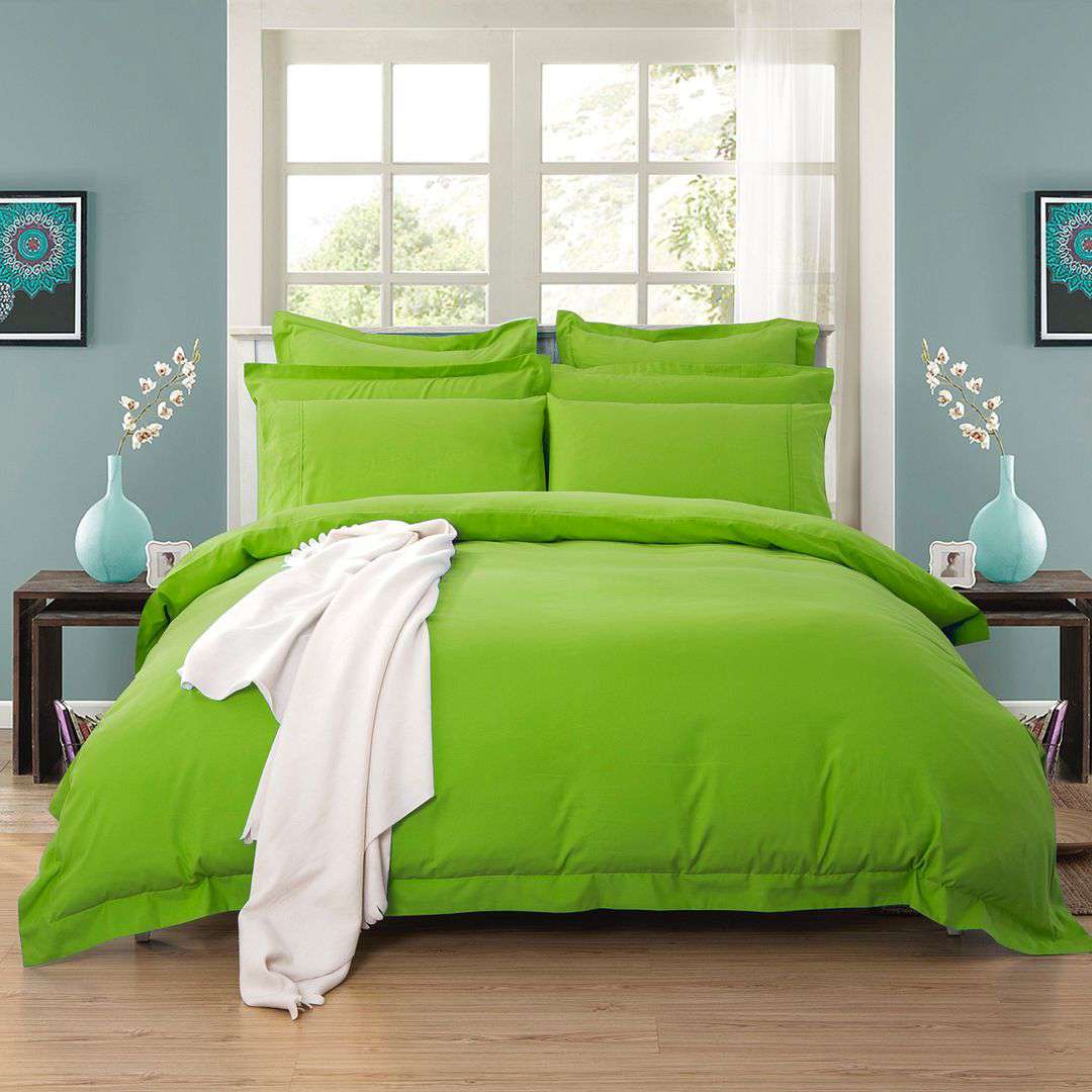 Luxury 1000TC King Size Duvet Cover Set - Premium Green Egyptian Cotton Bedding for Master Bedroom | Soft & Breathable Quilt Cover for All Seasons