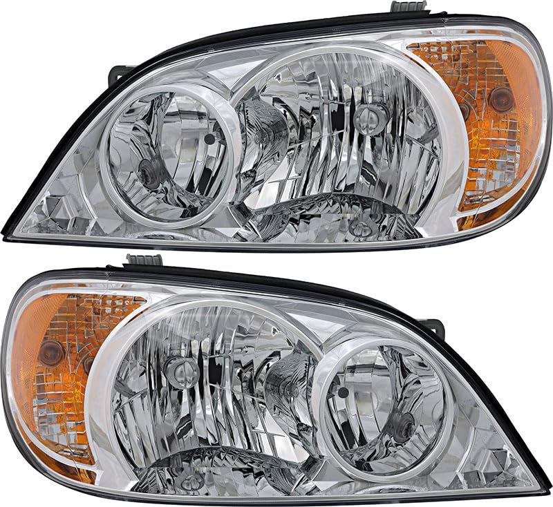 2002-2005 Kia Sedona Headlight Assembly Replacement - Halogen Headlamp Set for Driver & Passenger Side - Perfect for Night Driving & Foggy Conditions