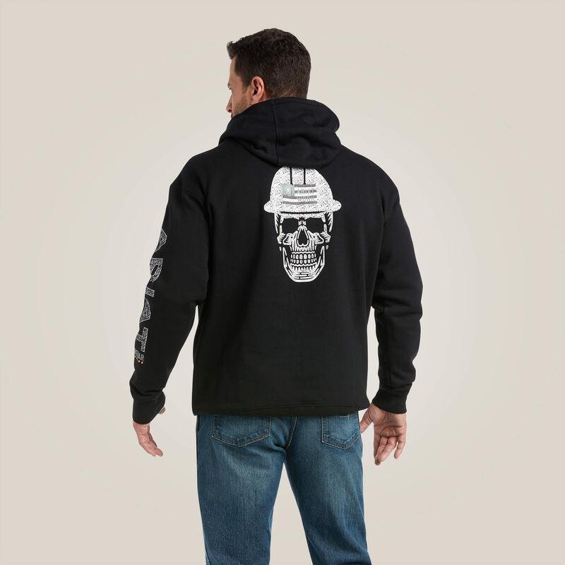 Rebar Roughneck Pullover Hoodie for Men - Heavy Duty Work Hooded Sweatshirt - Black - Ideal for Construction, Outdoor Work & Casual Wear