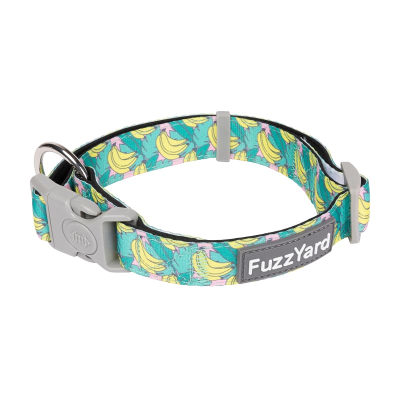 Fuzzyard Bananarama Dog Collar - Soft & Comfortable Pet Collar with Adjustable Buckle (Small, Medium, Large) - Perfect for Daily Walks, Training & Fashion Accessories