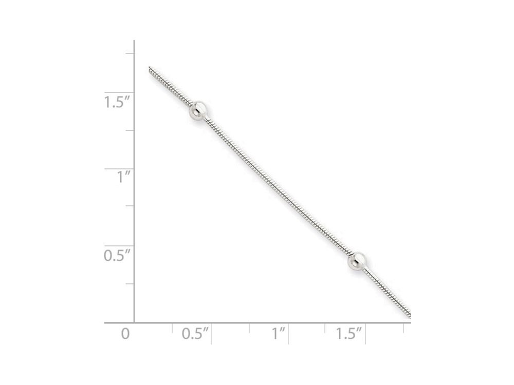 FJC Finejewelers Sterling Silver Polished Anklet with 1.5 Inch Extension - Elegant Ankle Bracelet for Women, Perfect for Beach, Summer Outfits & Special Occasions