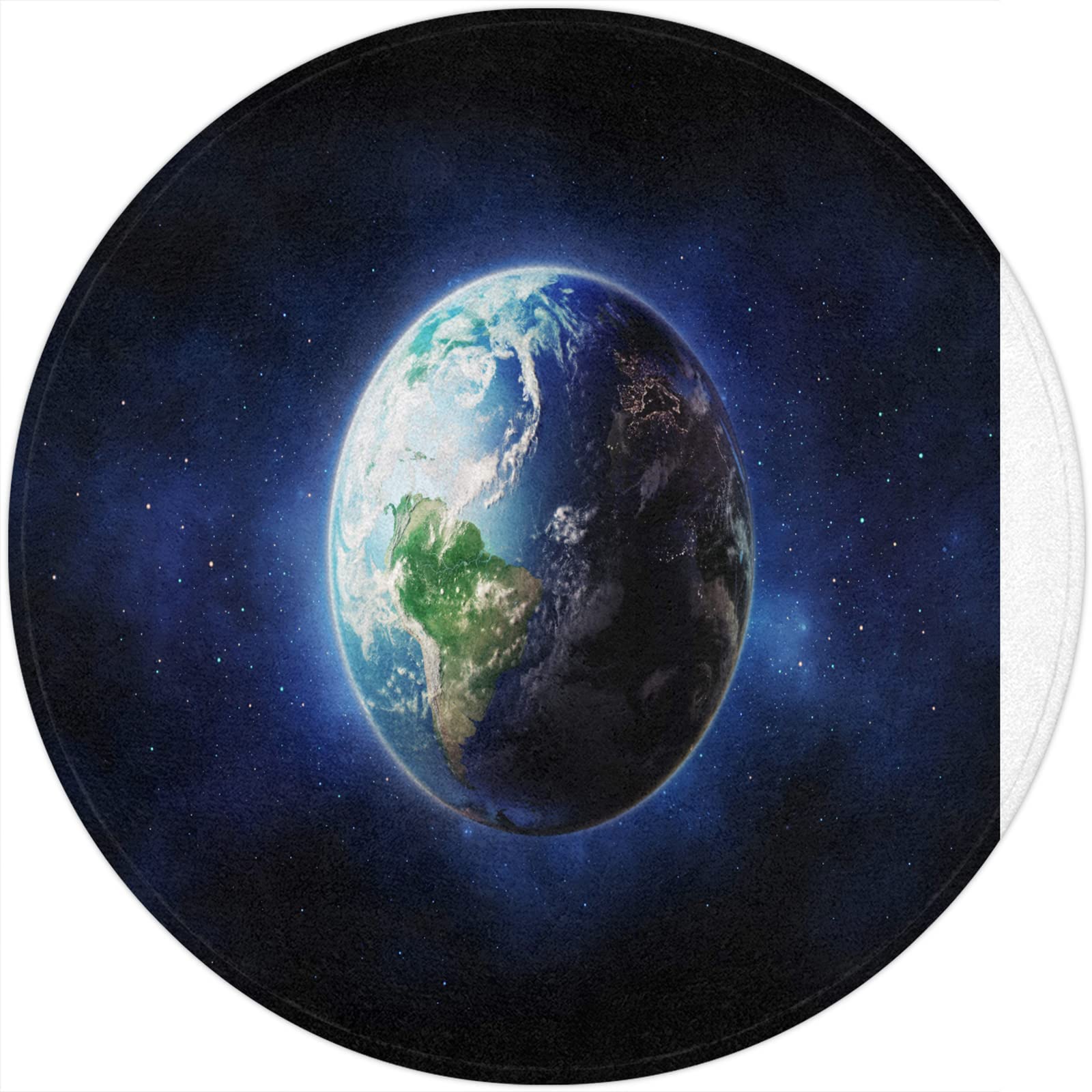 Soft Fleece Planet Earth Throw Blanket - 60