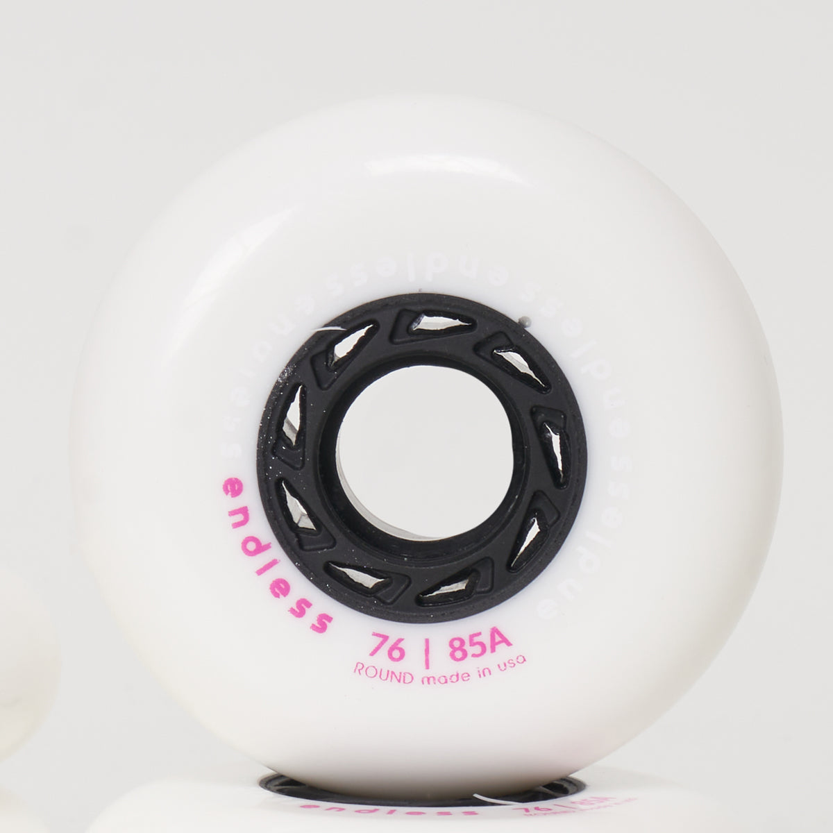 Endless 76mm Skateboard Wheels - White (Set of 4) - Perfect for Cruising, Street Skating & Longboard Riding