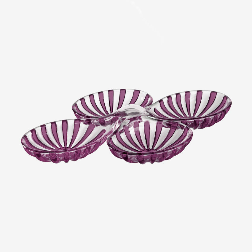 Guzzini Dolcevita 2-Piece Hors d'Oeuvres Appetizer Plates Set - Elegant Serving Dishes for Cocktail Parties, Weddings & Entertaining