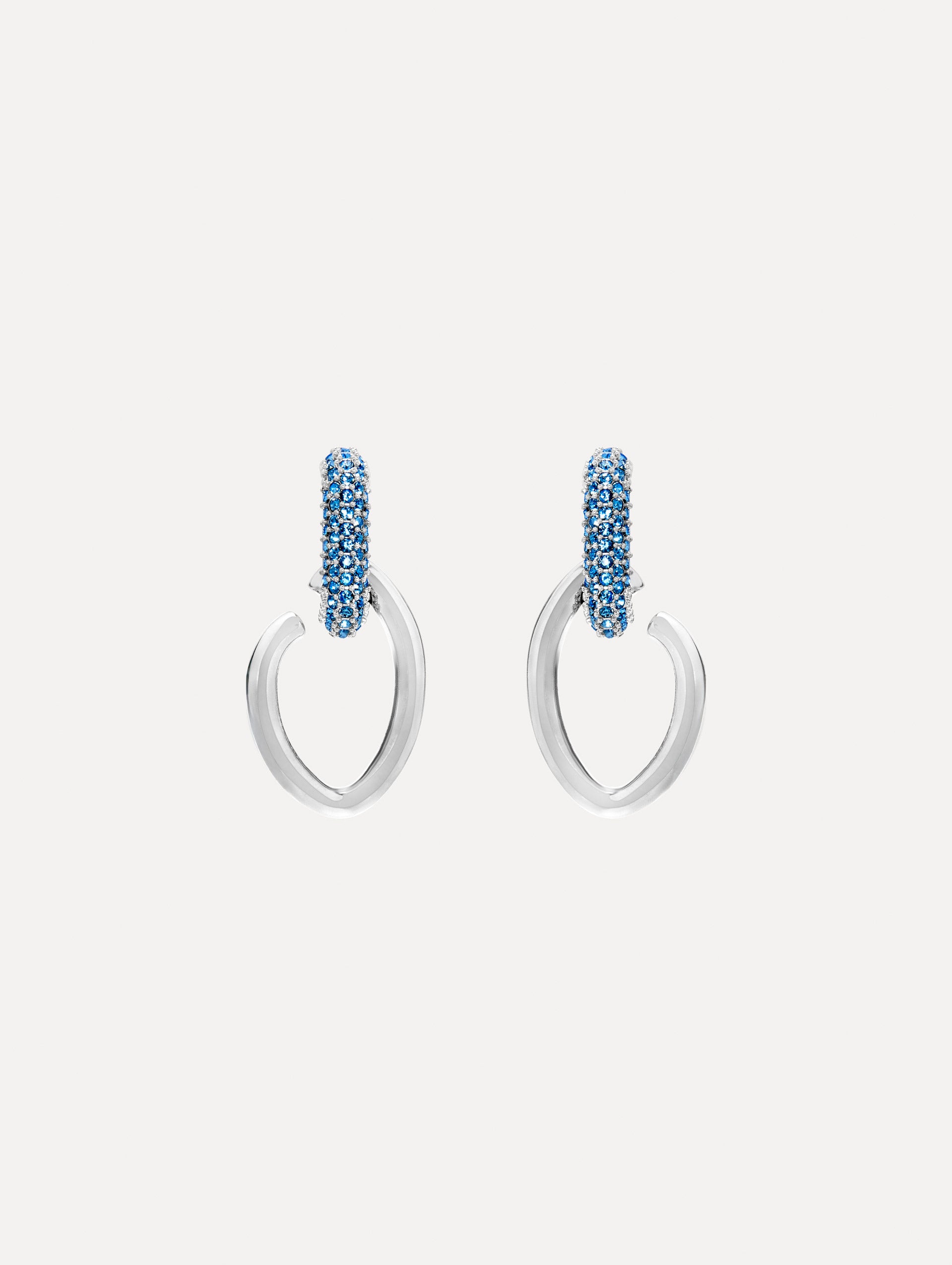Pavé O Drop Earrings - Elegant Cubic Zirconia Dangle Earrings for Women | Perfect for Weddings, Parties & Evening Events