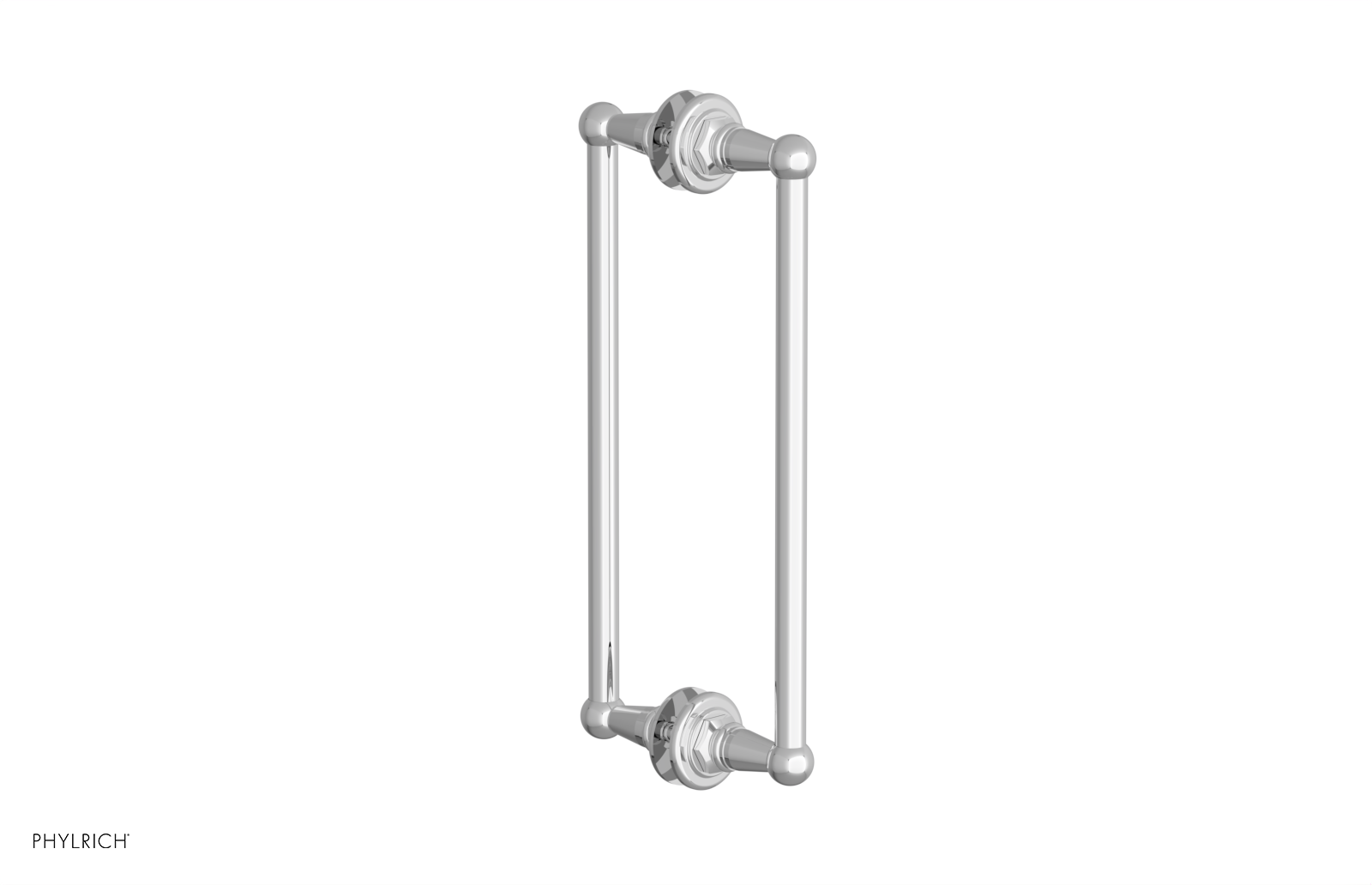Jamestown 12 Double-Sided Shower Pull 165 x 93 x 12 - Heavy Duty Bathroom Shower Curtain Hooks for Home & Hotel Use