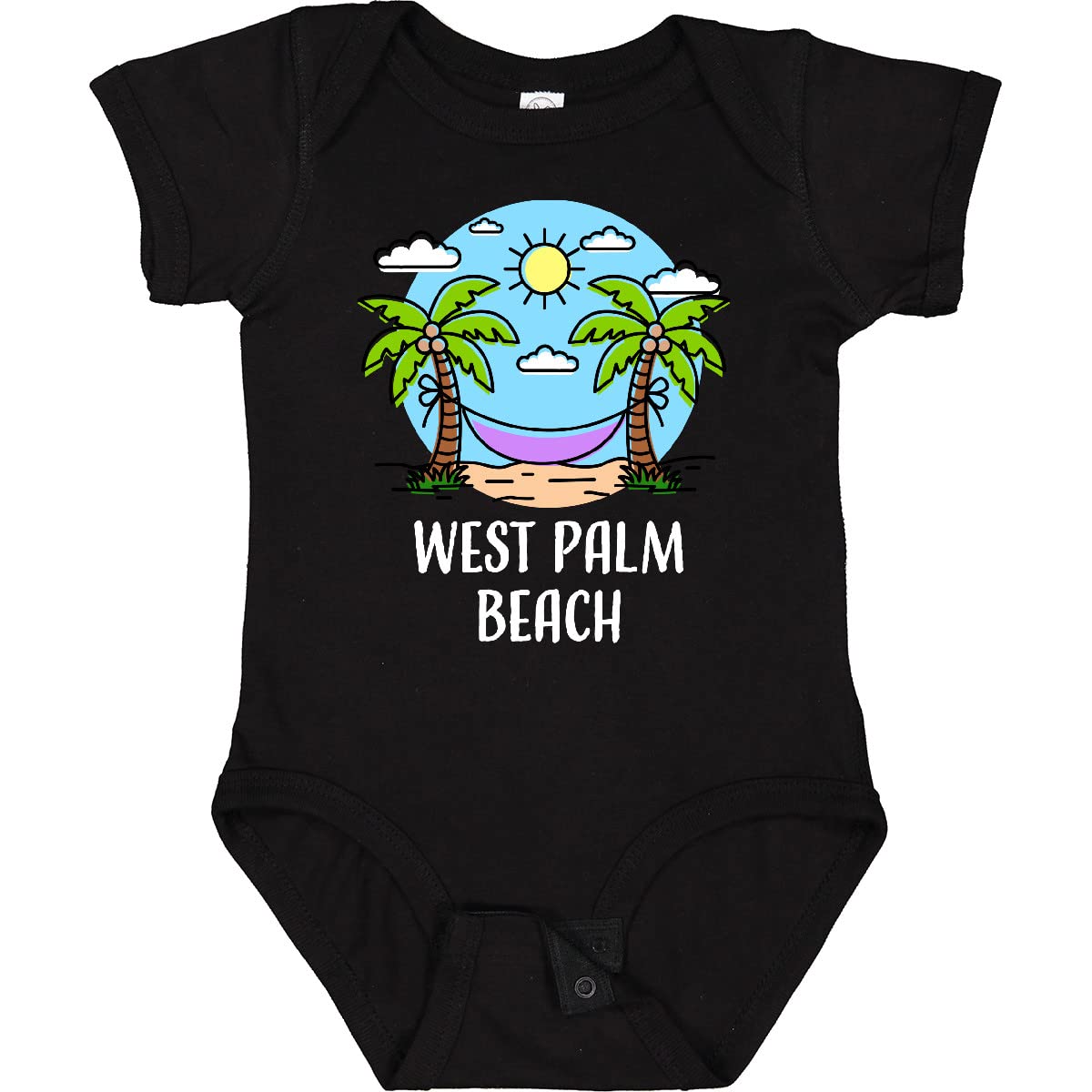 Inktastic Summer Vacation in West Palm Beach Baby Bodysuit - Cute Infant Onesie for Beach Trips & Family Vacations - Perfect Gift for Newborns & Toddlers