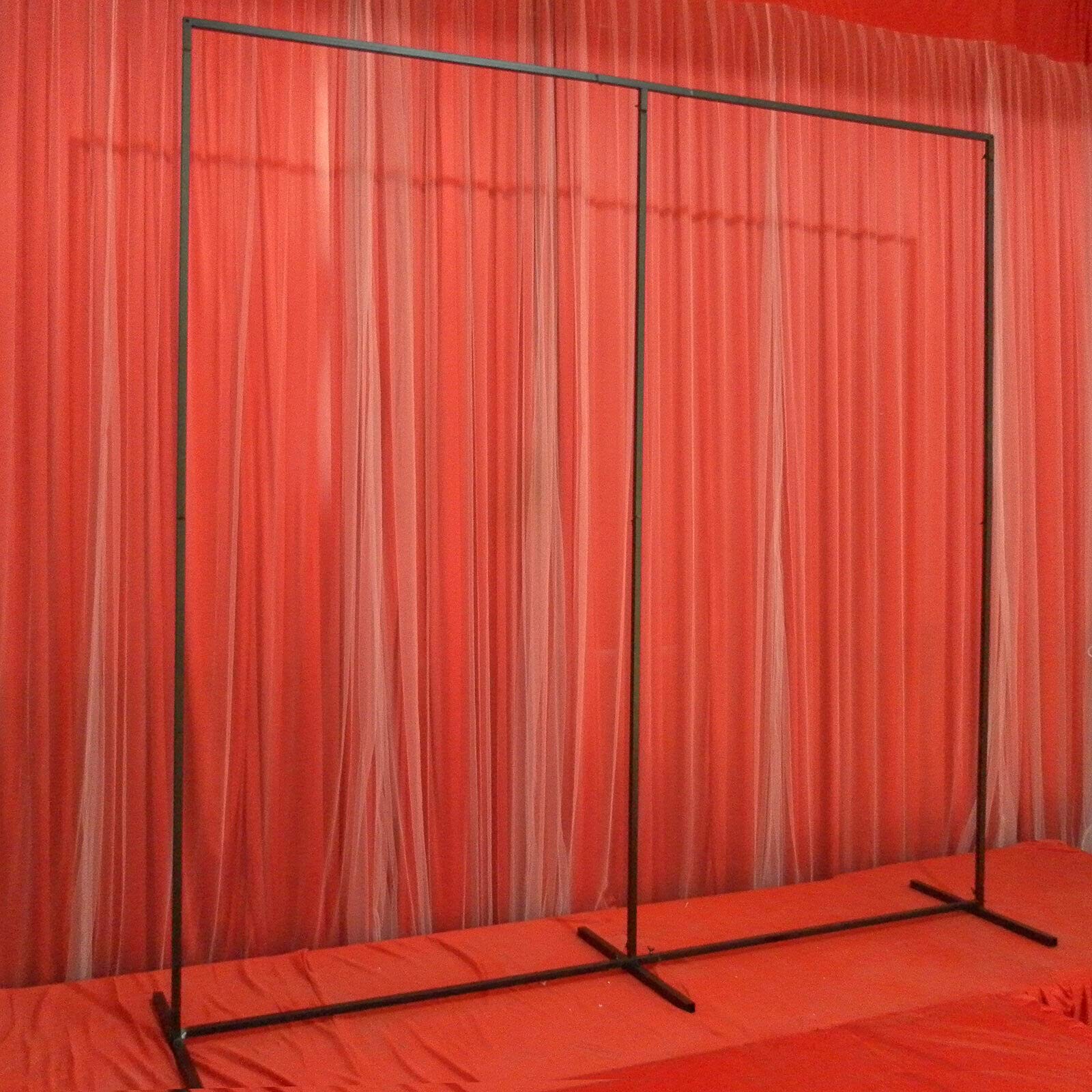 6.6x9.8ft Metal Wedding Arch Backdrop Stand - Square Black Frame for Garden Ceremony, Photo Booth & Outdoor Events - Durable Wedding Decoration Props (7.8FTx7.8FT) - Perfect for Backyard Weddings, Engagement Photos & Anniversary Celebrations