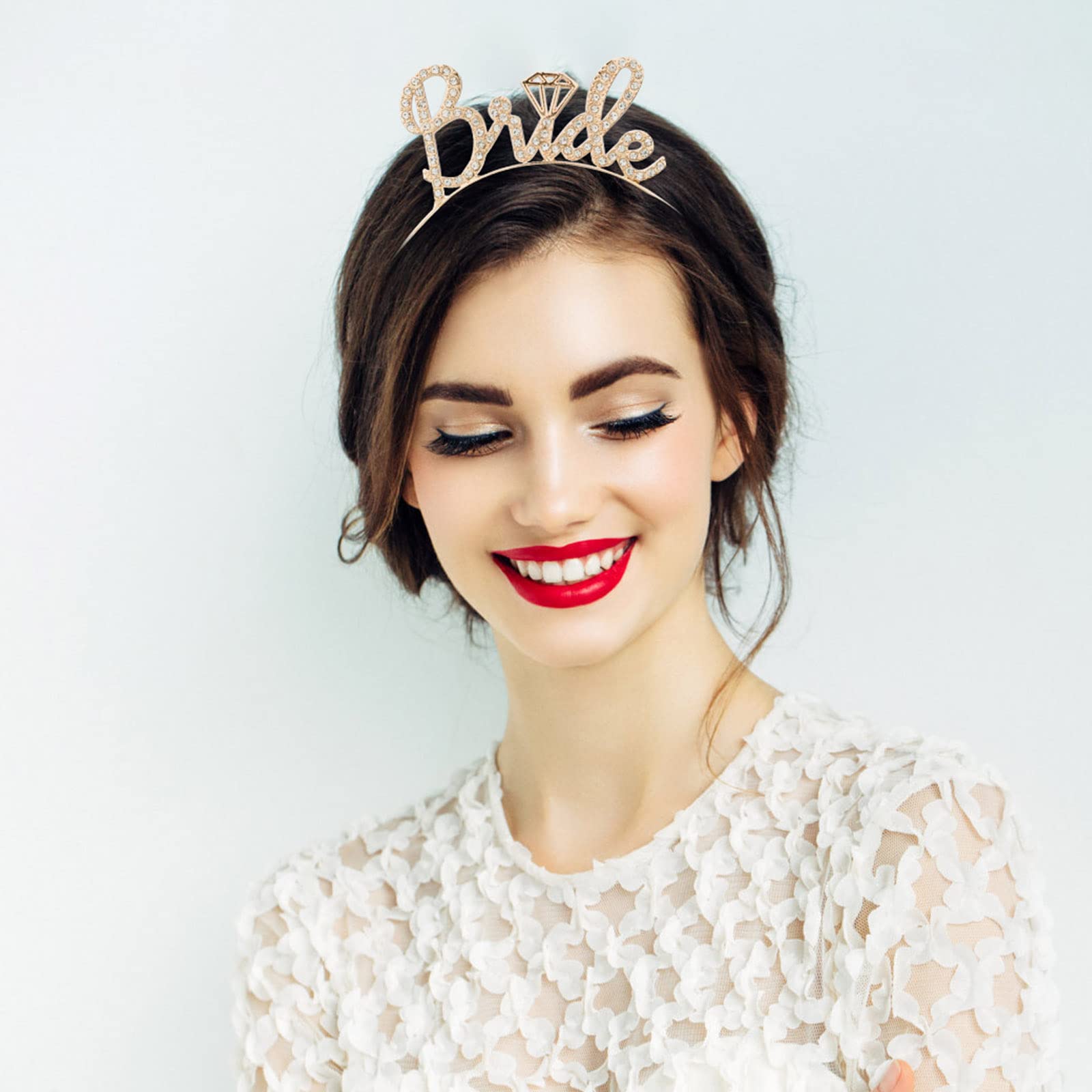 Sparkling Gold Bridal Tiara Headband - Elegant Wedding Hair Accessories for Bride & Bachelorette Party | Perfect for Bridal Showers, Wedding Ceremonies & Special Occasions