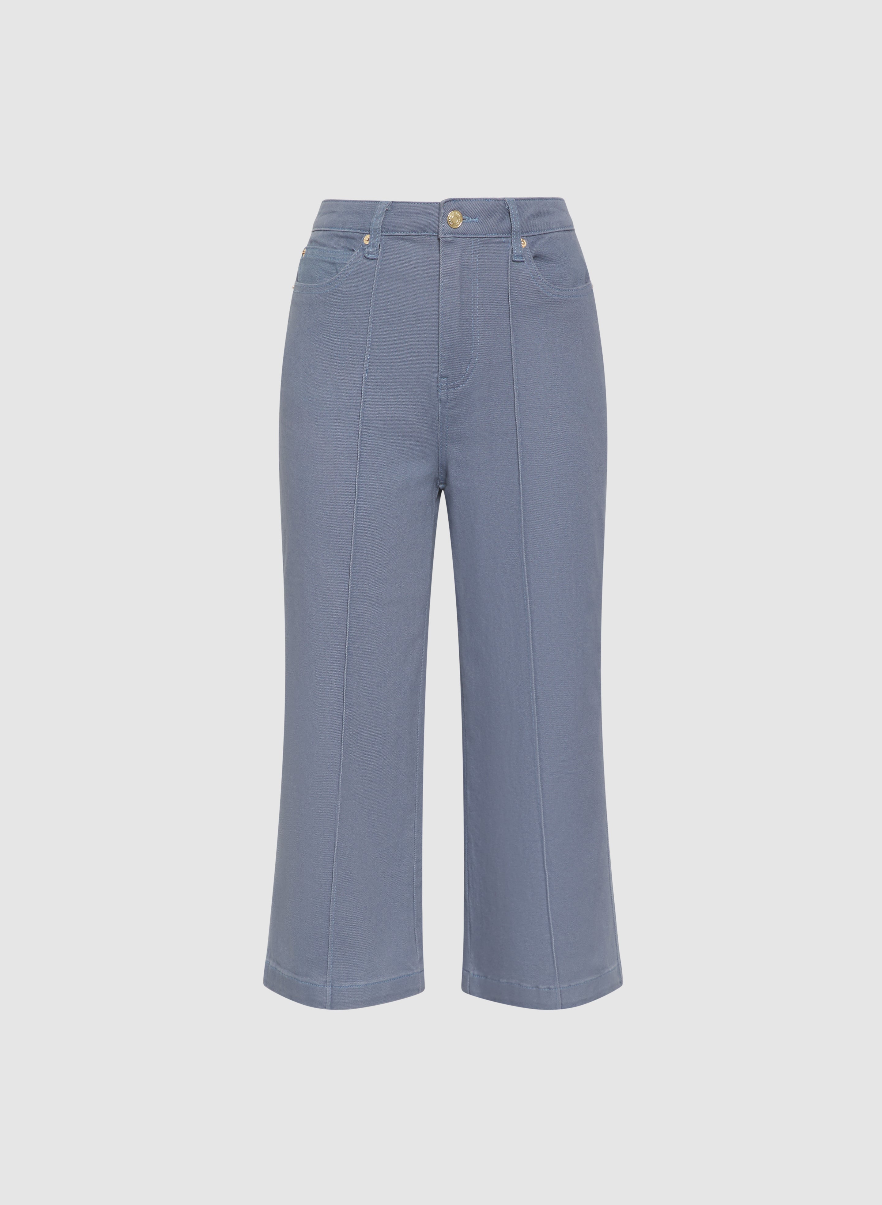 Stylish Cropped Flare Leg Jeans for Women - High Waisted Denim Pants with Stretch - Perfect for Casual Outfits & Boho Chic Style