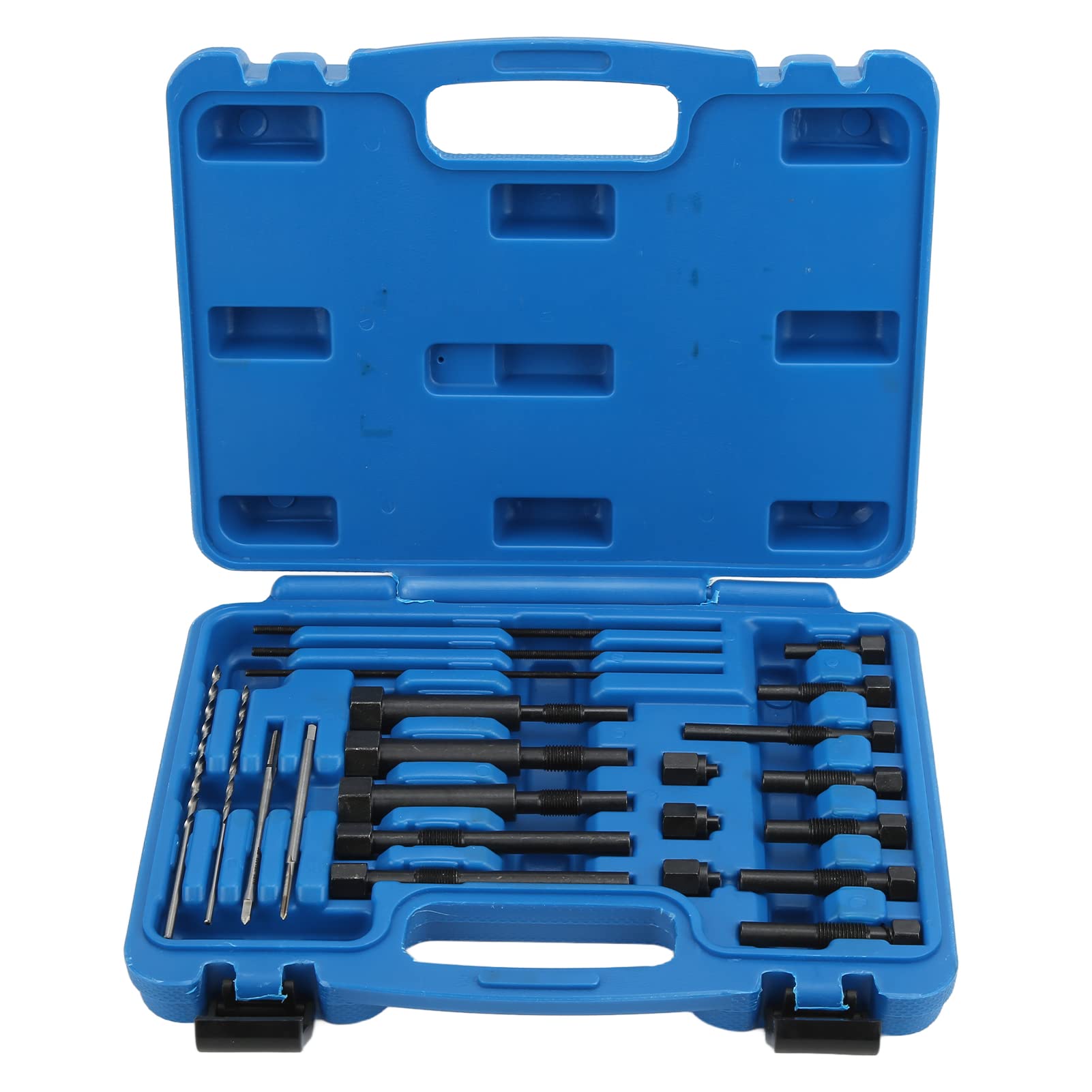 Acouto 22-Piece Broken Plug Removal Tool Kit - Metal Plug Electrode Extractor Set with Portable Storage Box | Ideal for Electricians, DIY Repairs & Home Maintenance