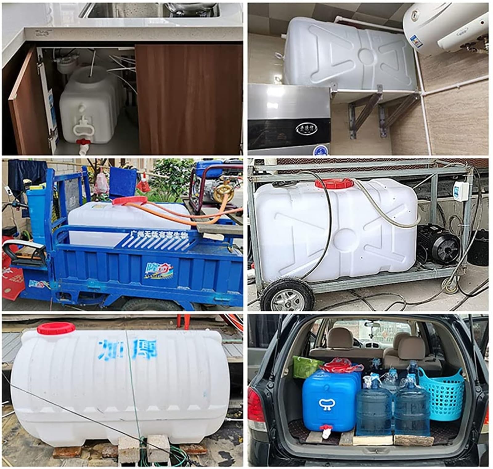 200L Large Capacity Water Storage Container with Tap - Portable Plastic Drinking Water Tank for Camping, Emergency, and Outdoor Use