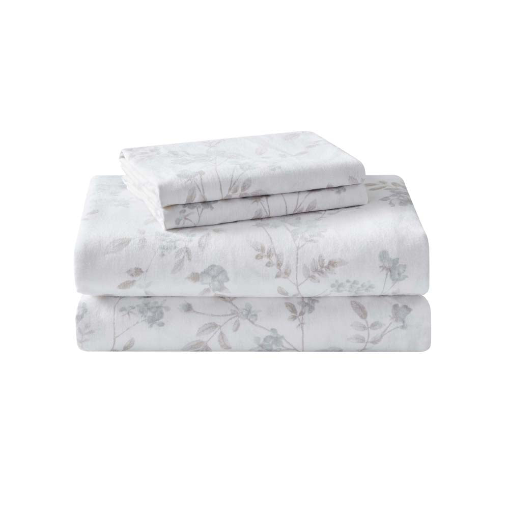 Premium Soft Grey Flannelette Sheet Set - Single Bed Size, Cozy & Breathable for All Seasons | Perfect for Home, Dorm, or Guest Room Comfort