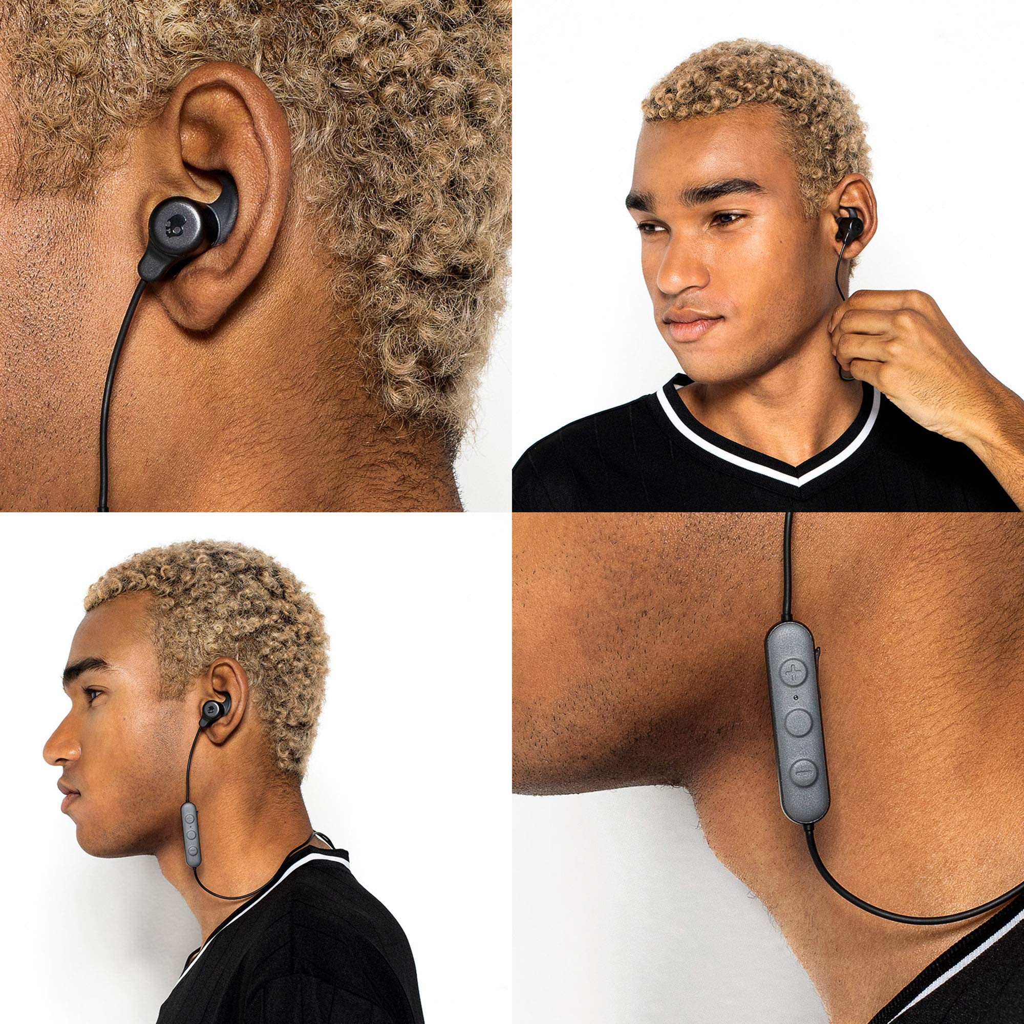 Skullcandy Jib+ Active Wireless Earbuds - 8 Hour Battery, Built-in Mic, Bluetooth 5.0, Sweatproof for Workouts - Compatible with iPhone & Android (Black) | Perfect for Gym, Running & Daily Commute