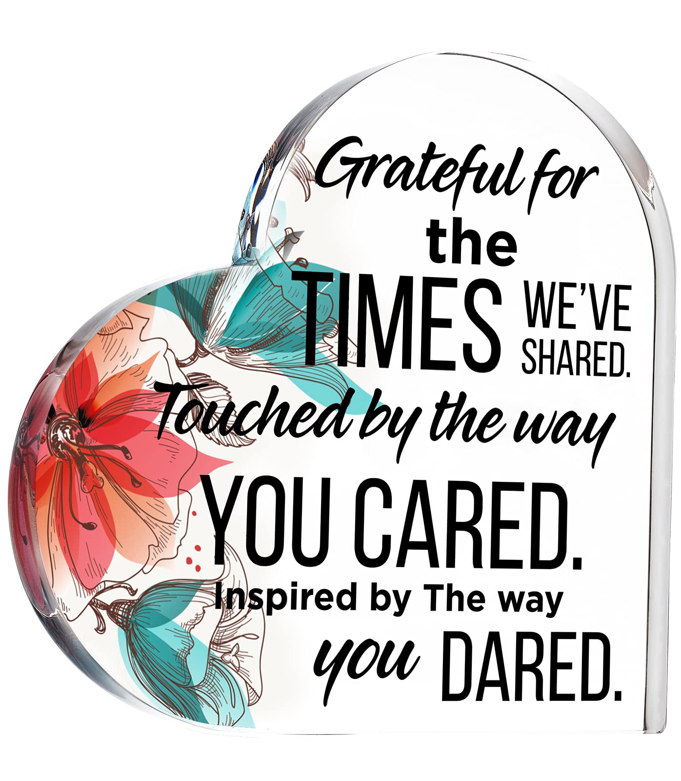 Teacher Appreciation Gifts - Elegant Crystal Glass Paperweight with Thank You Message | Thoughtful Thank You Gift for Teachers, Women, Wife, Grandma & Coworkers | Perfect for Desk Decor, Office Gifts & Special Occasions