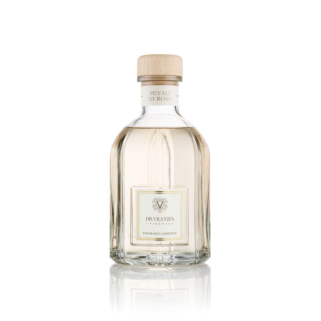 Dr. Vranjes Petali di Rose Scented Reed Diffuser - 500ml Luxury Home Fragrance for Living Room, Bedroom & Office Decor