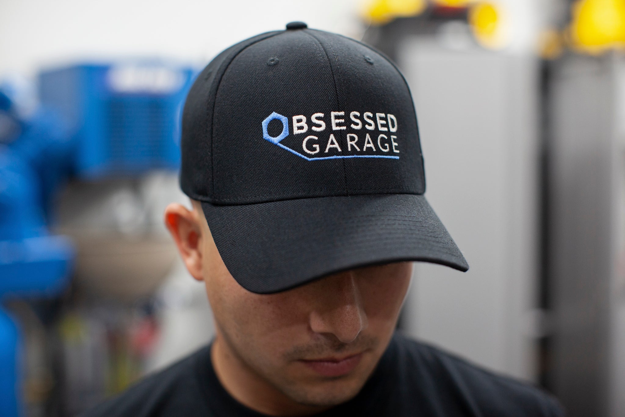 Obsessed Garage Logo Hat - Premium Adjustable Baseball Cap for Car Enthusiasts - Perfect for Car Shows, Racing Events & Outdoor Activities