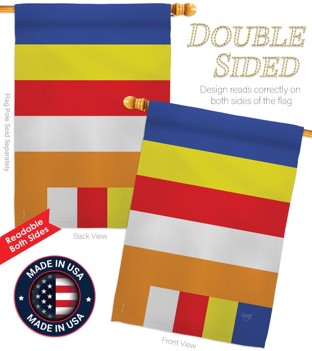 Buddhist House Flag Set 28x40