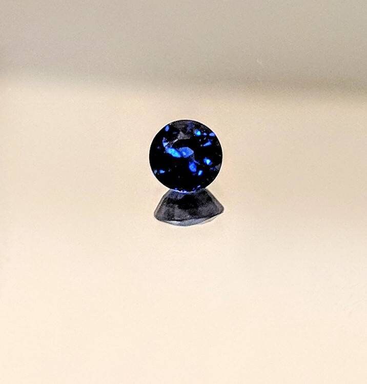 Natural Medium Dark Blue Sapphire Loose Stone - 4mm Round, 0.42ct VVS, September Birthstone, Cobalt Blue, Wholesale for Jewelry Making - Perfect for Engagement Rings, Earrings & Necklaces