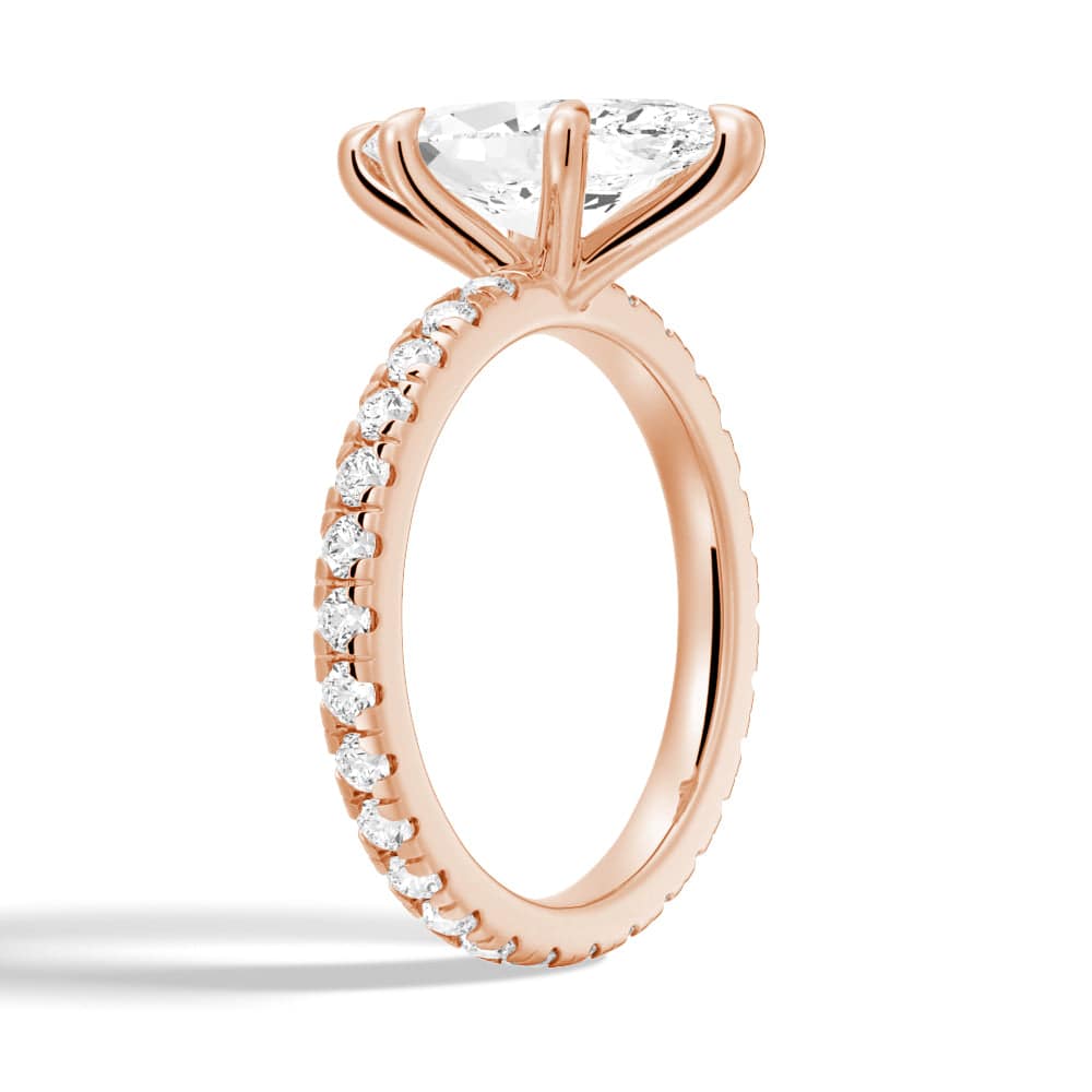 Exquisite Marquise Cut Moissanite Engagement Ring with Sparkling Eternity Pave Band - Perfect for Proposals, Anniversaries & Bridal Jewelry