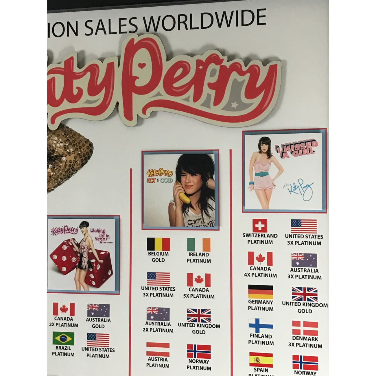 Katy Perry One Of The Boys RIAA Platinum Album - Certified 5 Million Worldwide Sales - Perfect for Music Collectors & Katy Cats Fans
