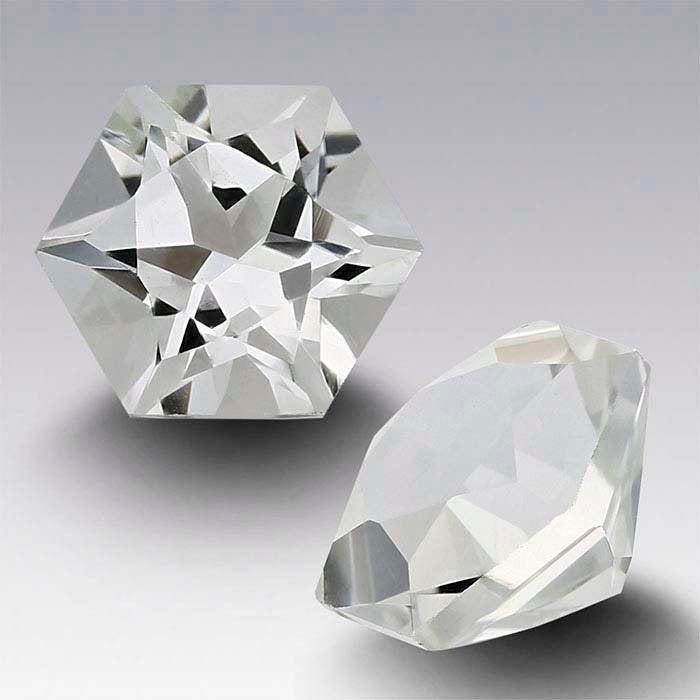 Natural Genuine Arkansas Ice Quartz - White Clear Crystal Quartz Loose Stones 5mm 6mm 108mm Hexagon Cut VVS Quality - Mined and Cut in USA - Perfect for Jewelry Making, Healing Crystals & Meditation Gifts