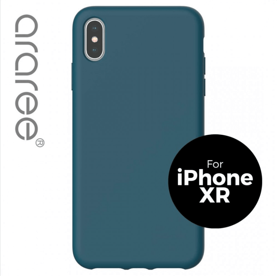 Araree Typo Skin Case for iPhone XR - Premium Protective Cover in Forest Blue | Slim Fit, Shockproof & Scratch-Resistant | Perfect for Daily Use, Travel & Outdoor Activities
