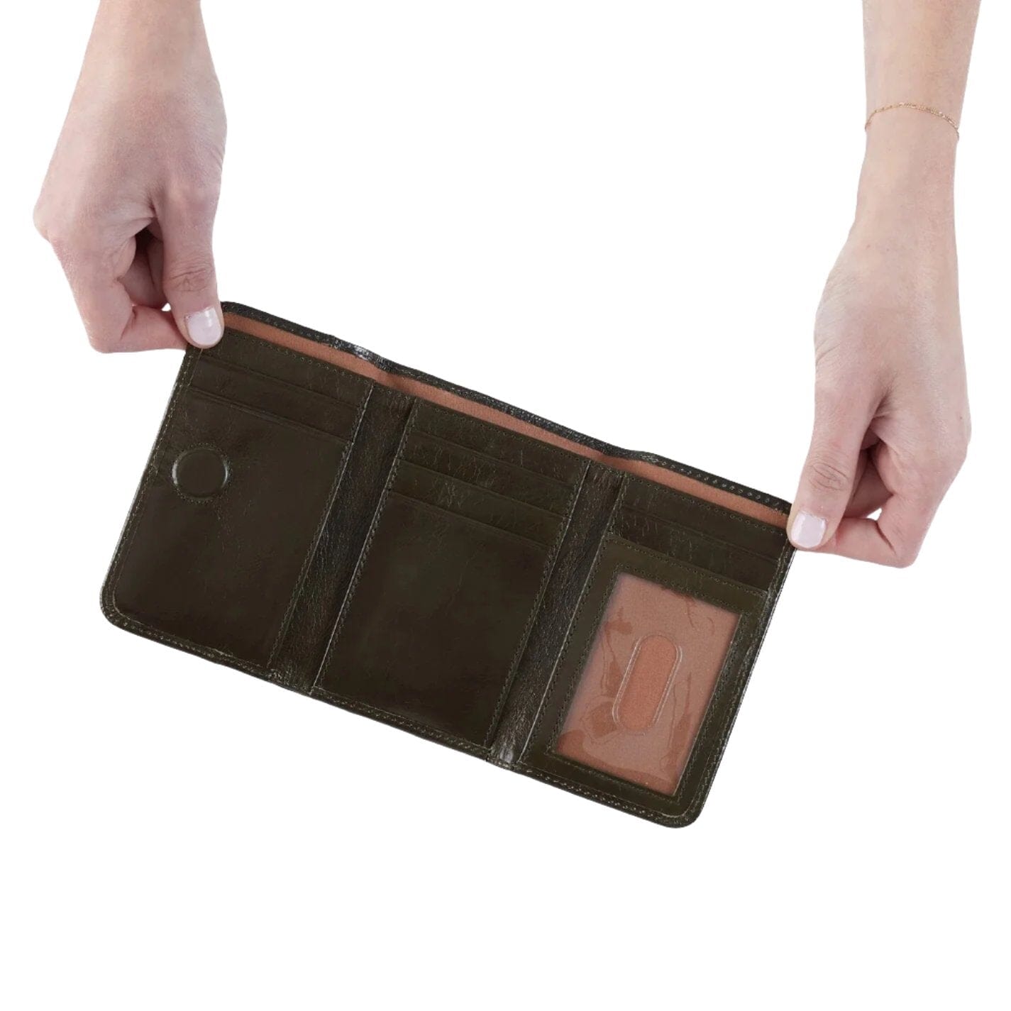 HOBO JILL TRIFOLD WALLET - Genuine Leather Women's Wallet with RFID Protection - Perfect for Everyday Use, Travel & Gift Giving