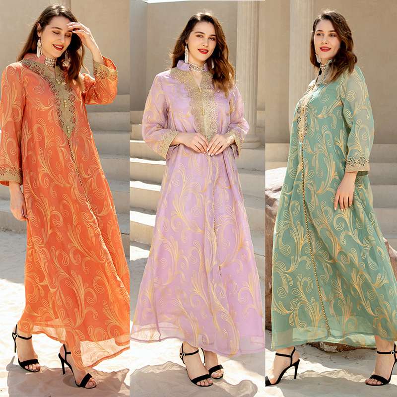 Elegant Embroidered Applique Kaftan Dress for Women - Perfect for Evening Parties, Weddings & Special Occasions | Jalabiya Abaya Gown