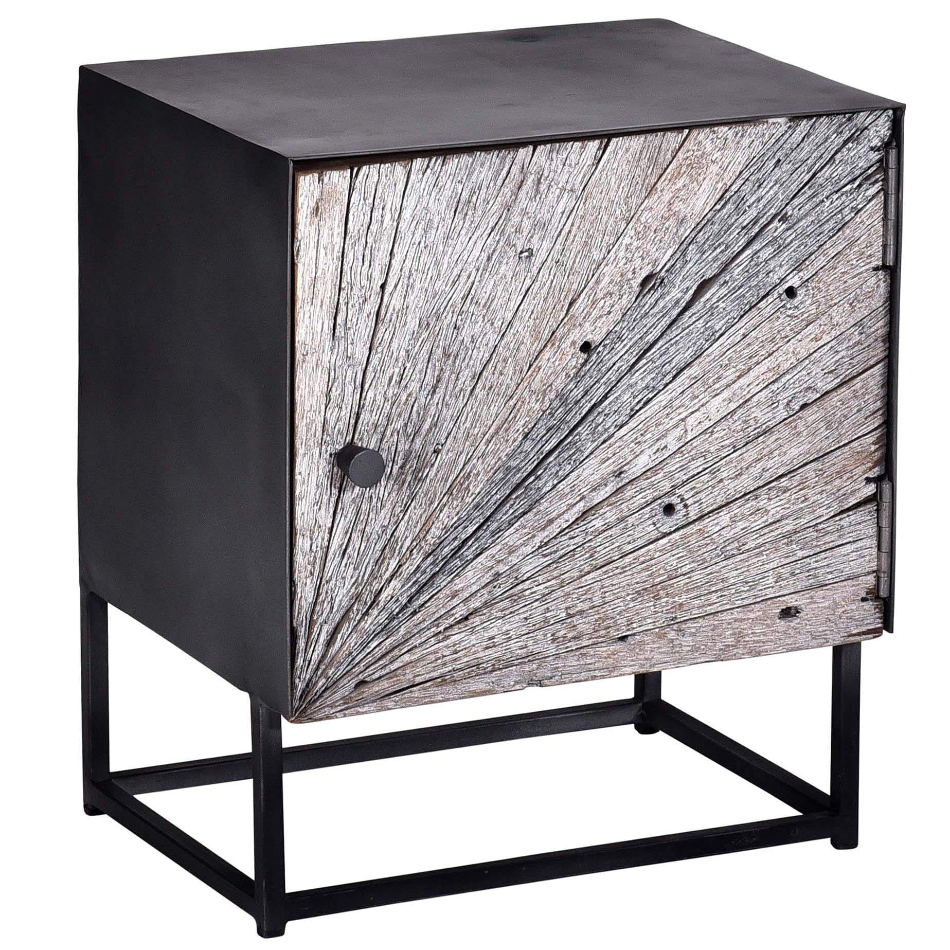 Modern Gray & Black Nightstand with Drawer - Stylish Bedside Table for Bedroom, Living Room, or Office - Progressive Furniture Collection
