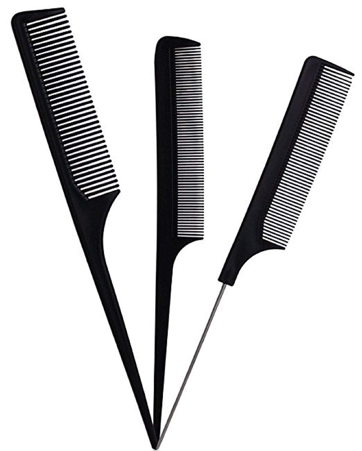 APOEM 9-Piece Hair Cutting Comb Set with Scissors & Section Clips - Professional Styling Kit for Women & Girls (Multi-Color) - Perfect for Salon, Home Haircuts & DIY Styling