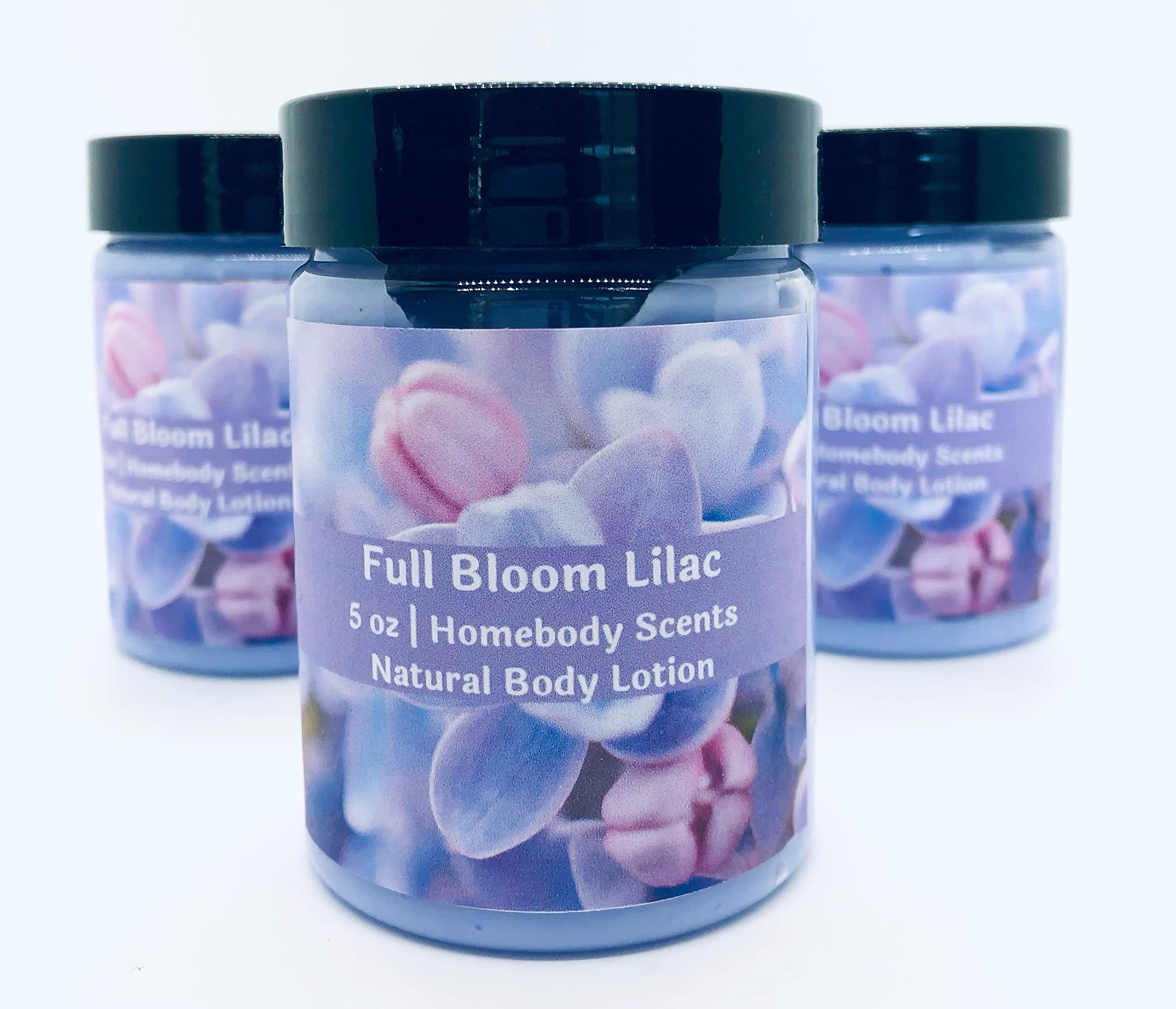 Full Bloom Lilac Body Lotion - 8 oz | Hypoallergenic, Gluten-Free, Sulfate-Free & Vegan Body Cream | Cruelty-Free Floral Scented Moisturizer by Homebody Scents | Perfect for Dry Skin Care & Aromatherapy Relaxation