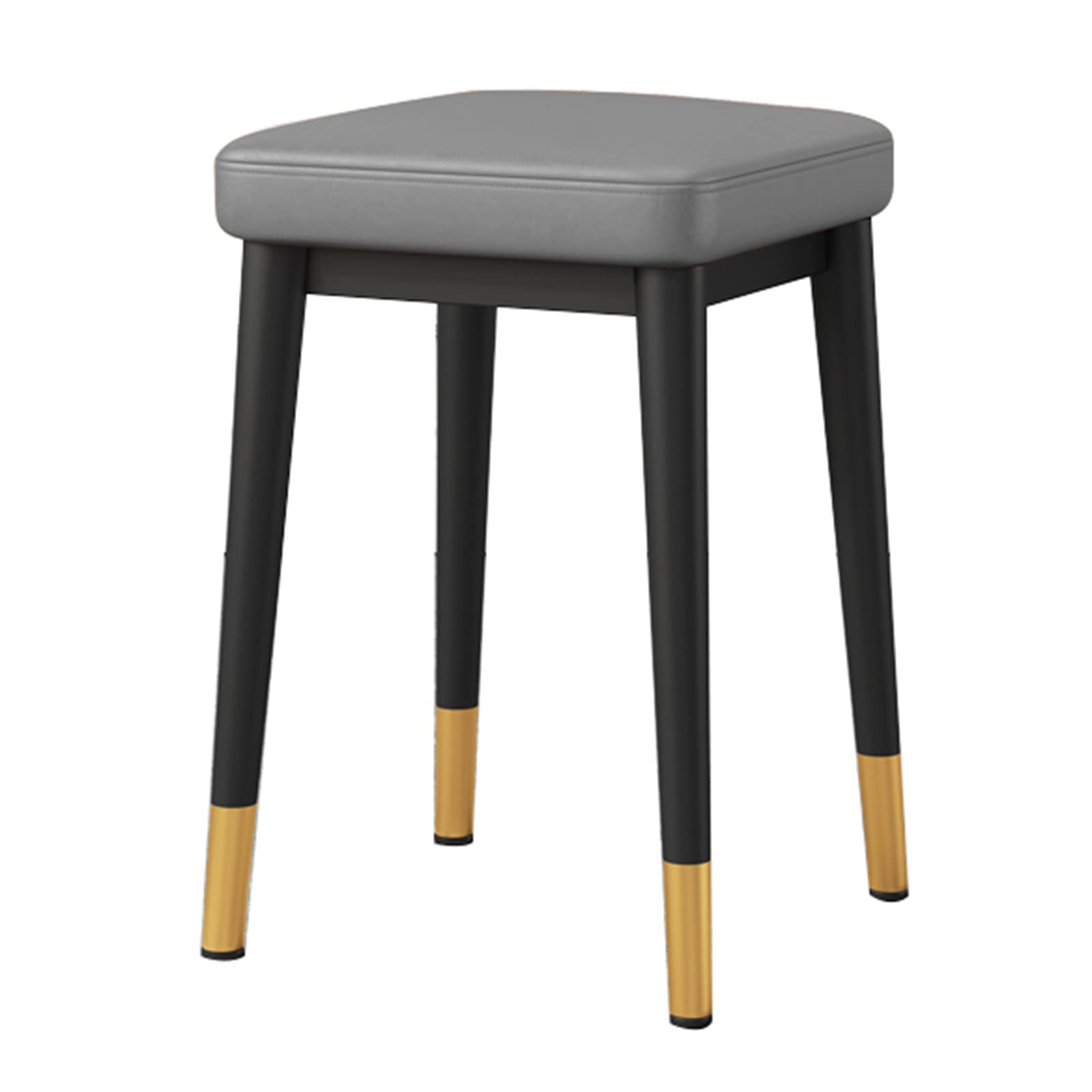 SSDM Stacking Chair with PU Leather Cushion - Makeup Vanity Stool, Piano Bench Seat - Easy Assembly for Home Salon, Dressing Room & Music Studio