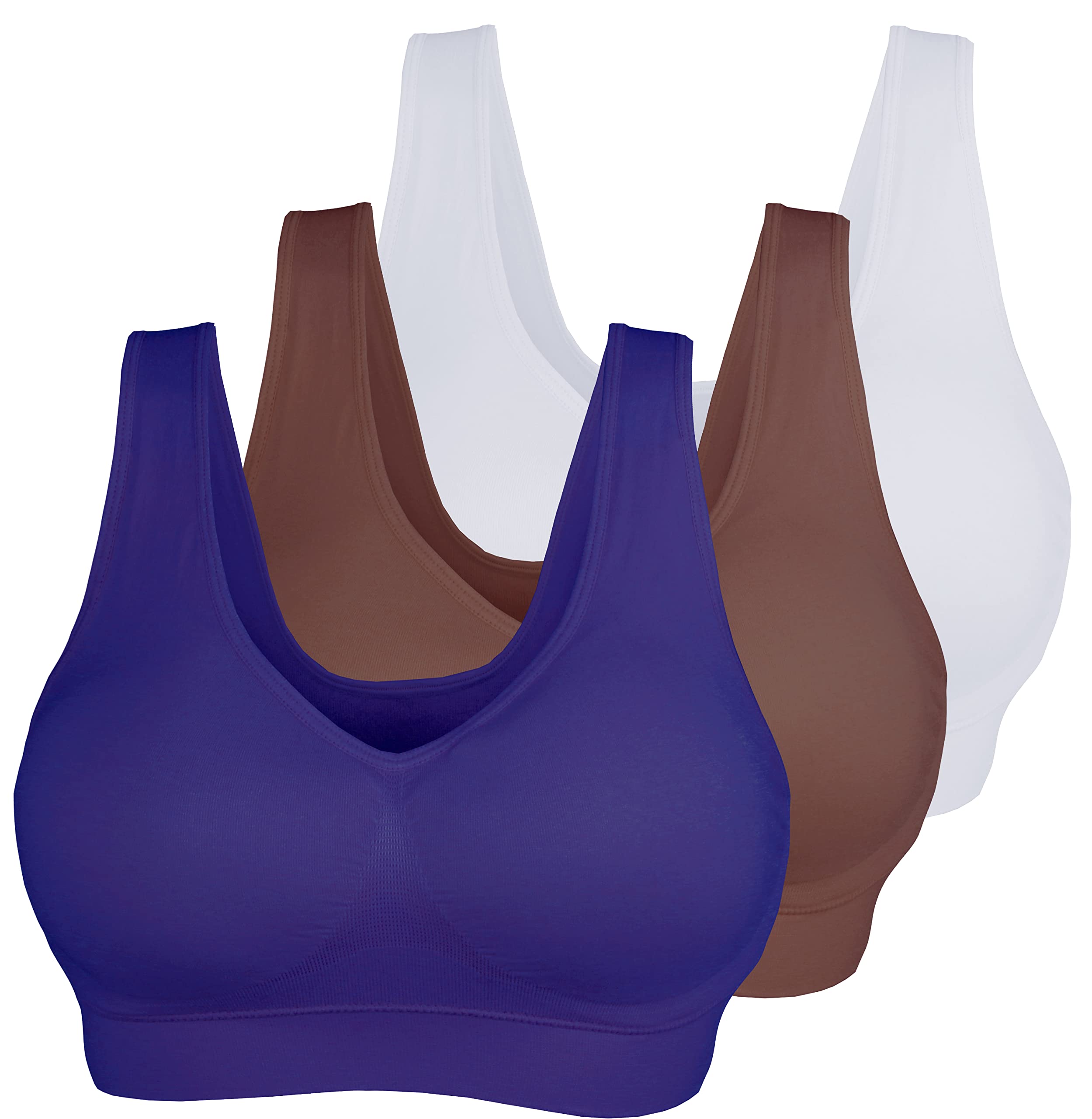AKAMC Women's Wireless Sports Bra - Post-Surgery Support & Active Yoga Bras for Running, Gym Workouts & Comfortable Daily Wear