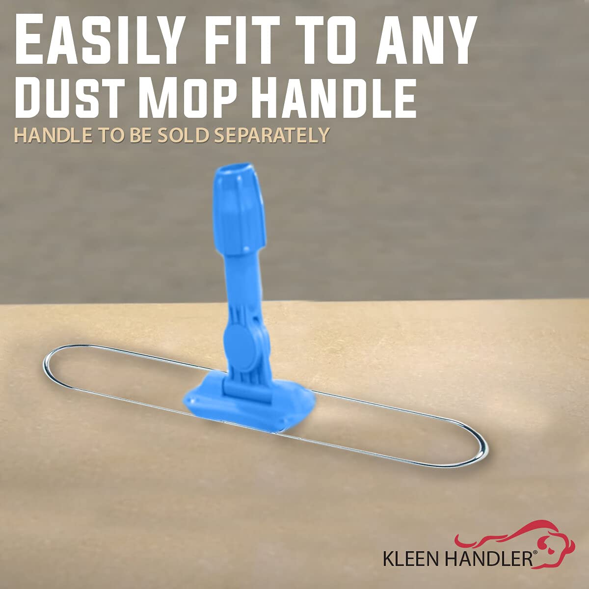 Kleen Handler 18 Inch Commercial Dust Mop Frame (12 Pack) - Heavy Duty Floor Cleaning for Schools, Hospitals & Offices