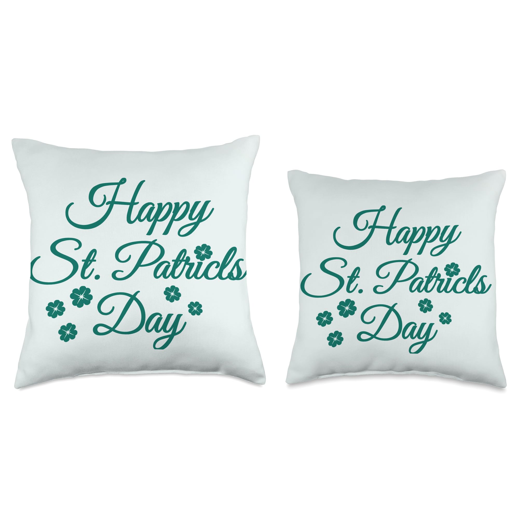 St. Patrick's Day Shamrock Pillow Cover - Irish Themed Decorative Throw Pillow for Sofa, Bed & Home Decor - Perfect Gift for St. Paddy's Day Celebrations