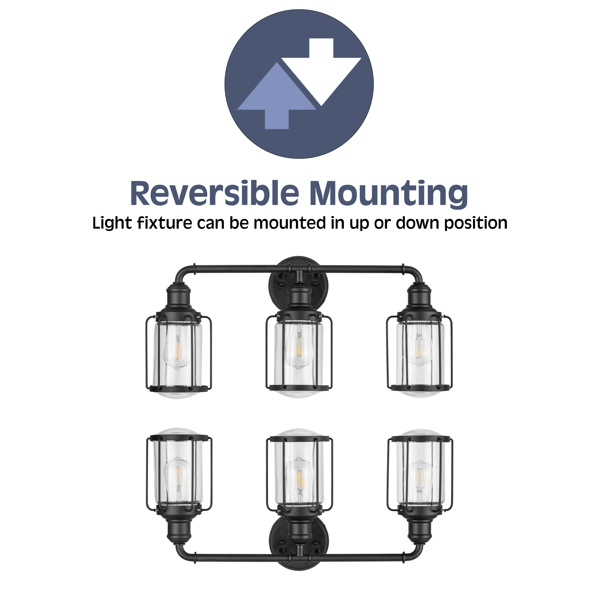 Lincoln Woods 3-Light Vanity Light Fixture in Matte Black - Perfect for Bathroom, Bedroom, and Dressing Room Lighting