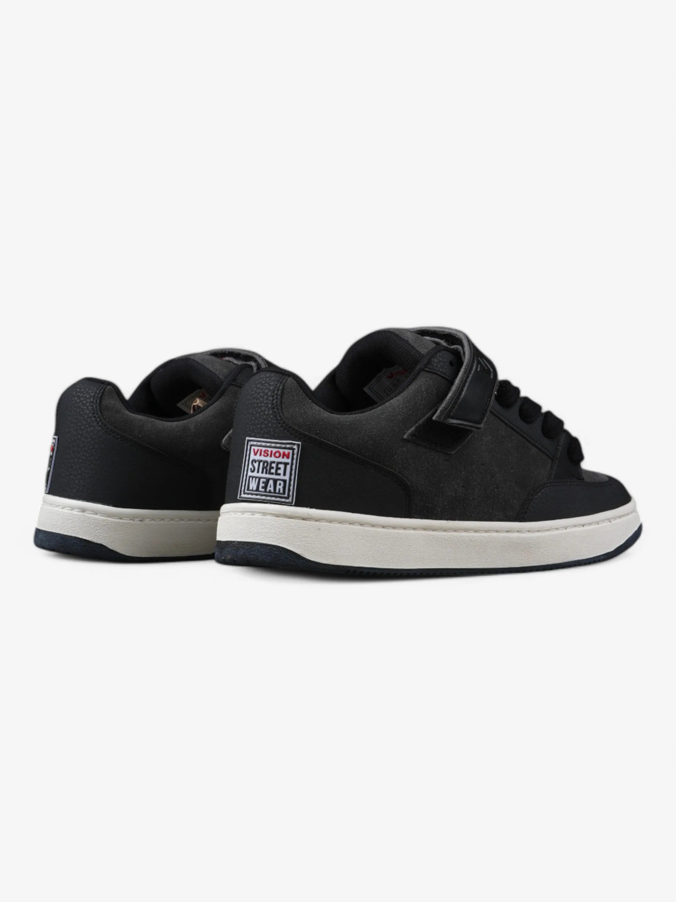 Vision Street Wear MC1400 Low Top Skate Shoes for Men - Black & Grey | Comfortable Sneakers for Skateboarding, Streetwear & Casual Wear