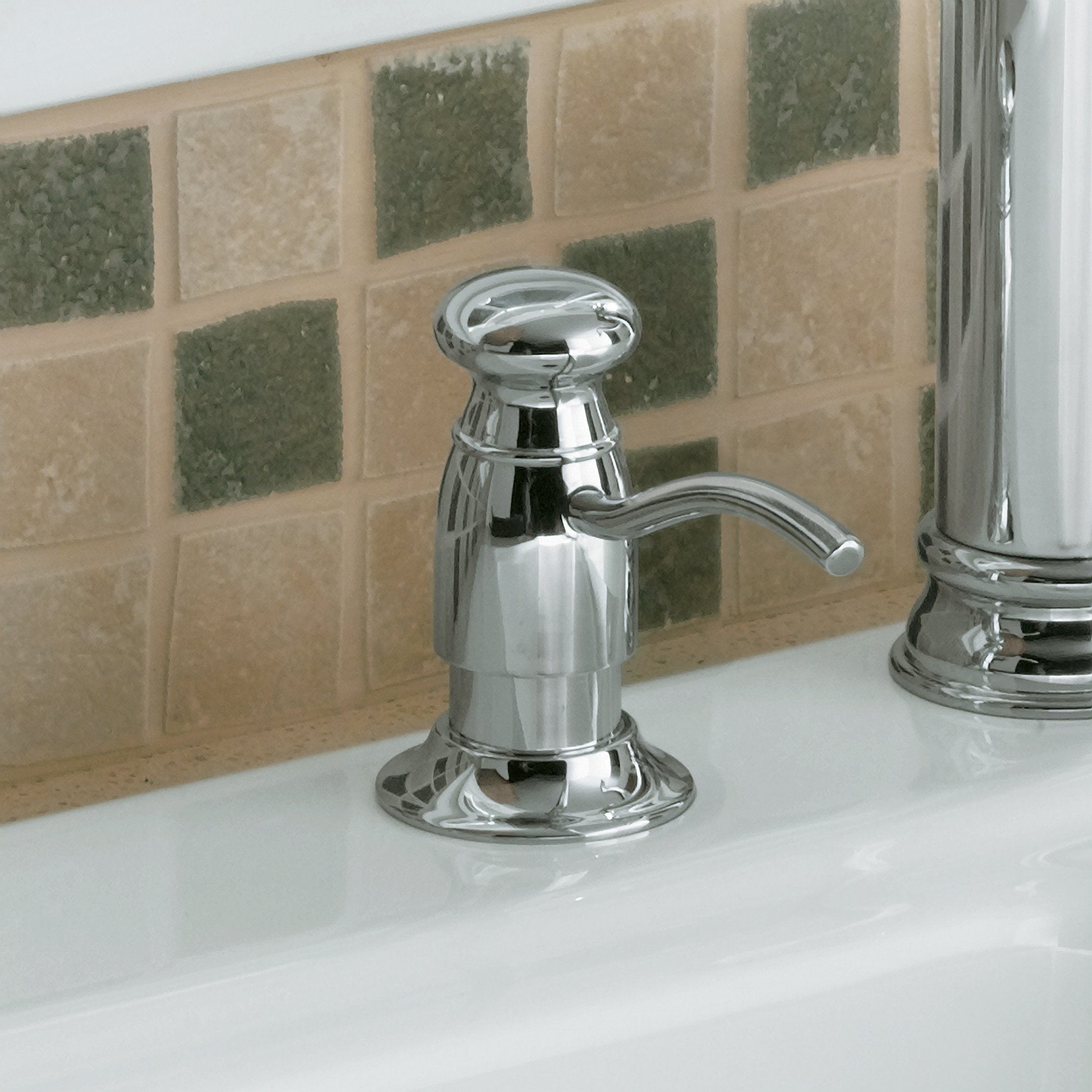 Traditional Soap and Lotion Dispenser - Elegant Bathroom Organizer for Sink Countertop, Perfect for Home, Hotel, and Spa Use
