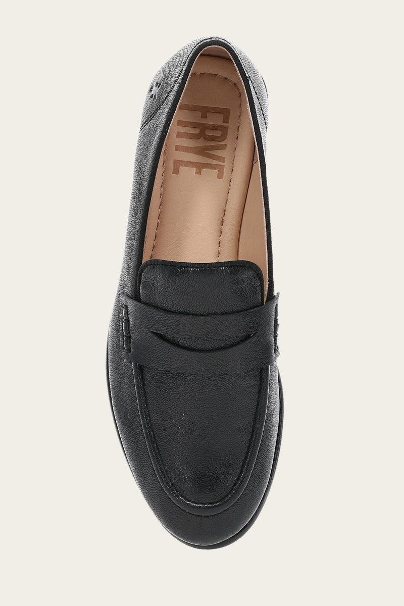 Faith Black Loafers for Women - Comfortable Slip-On Shoes for Work, Office & Casual Wear - Classic Penny Loafers with Cushioned Insoles