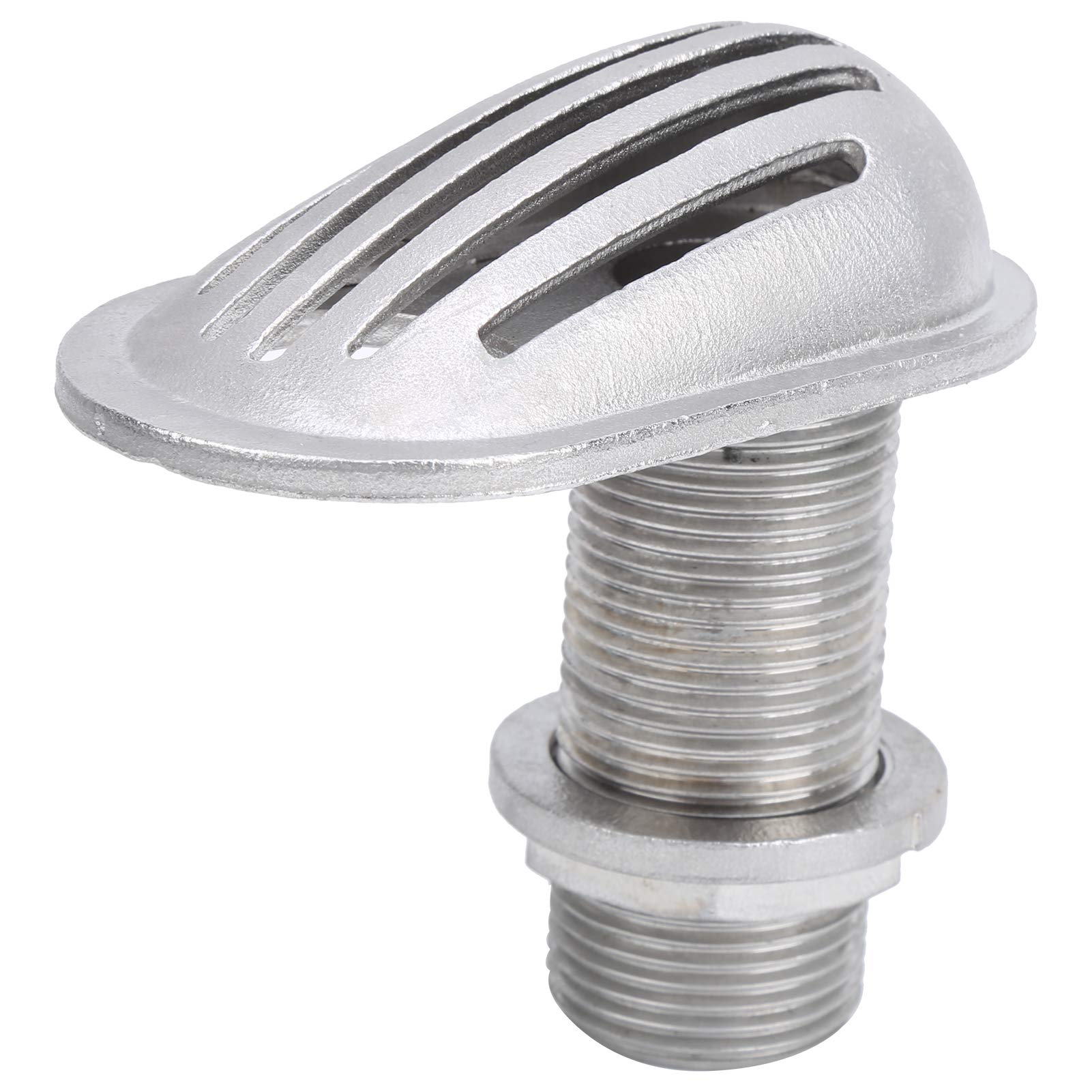 Alomejor 316 Stainless Steel Marine Boat Intake Strainer - Thru-Hull Water Pickup Filter Scoop for Boats, Yachts, Kayaks | Saltwater & Freshwater Use | Engine Cooling & Bilge Pump Protection
