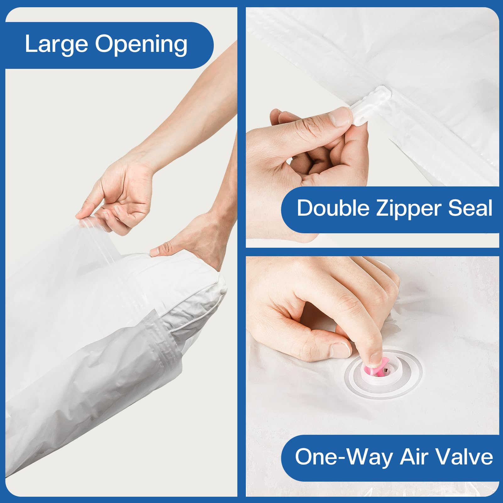 12 Pack Vacuum Seal Bags for Travel - Space Saving Storage Bags with Electric Pump for Clothes & Luggage Organization | Perfect for Vacuum Packing Suitcases, Seasonal Wardrobe Storage & Moving