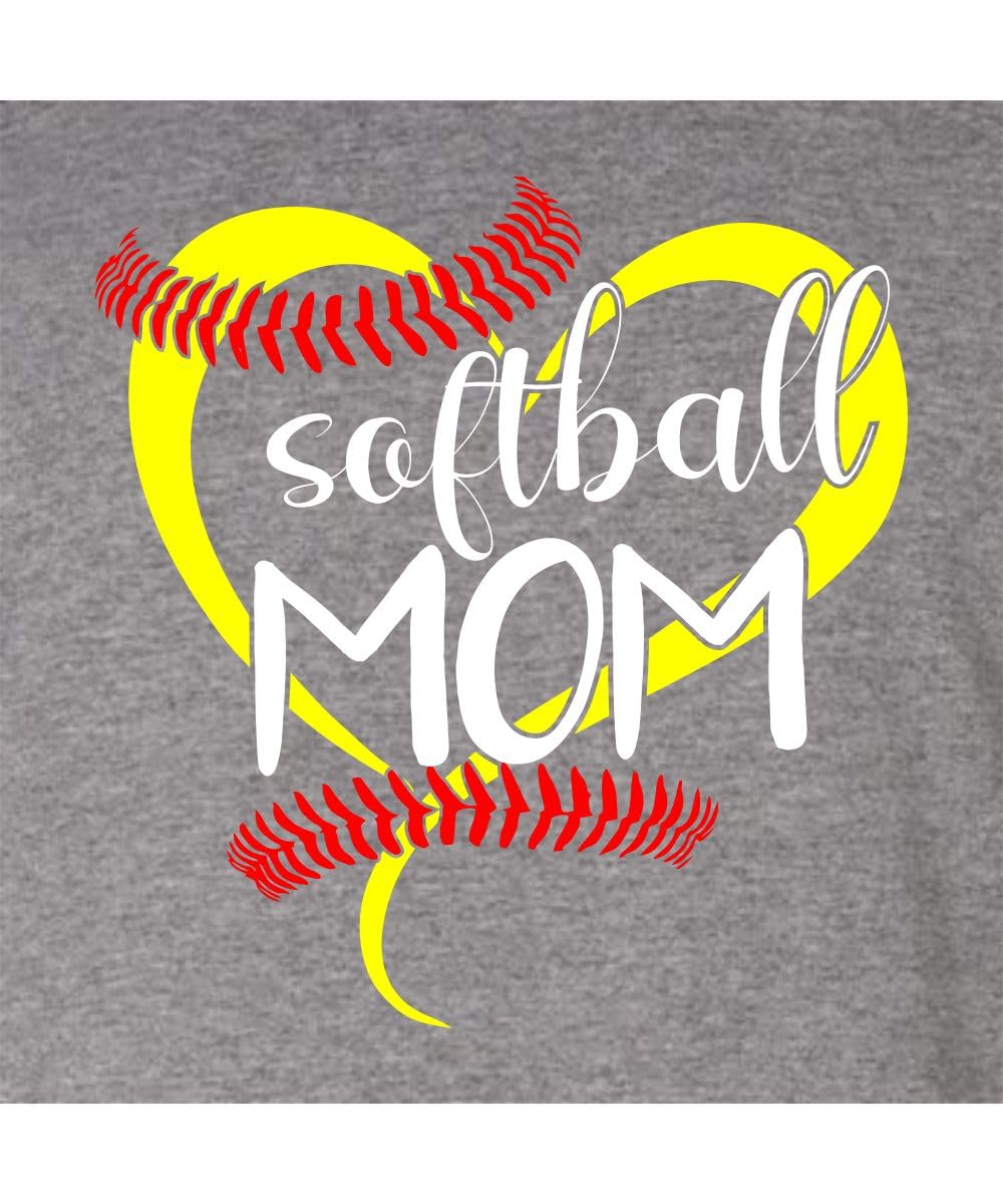 Go All Out Adult Softball Mom T-Shirt - Funny Mother's Day Gift for Baseball Moms - Perfect for Games, Practice & Team Spirit