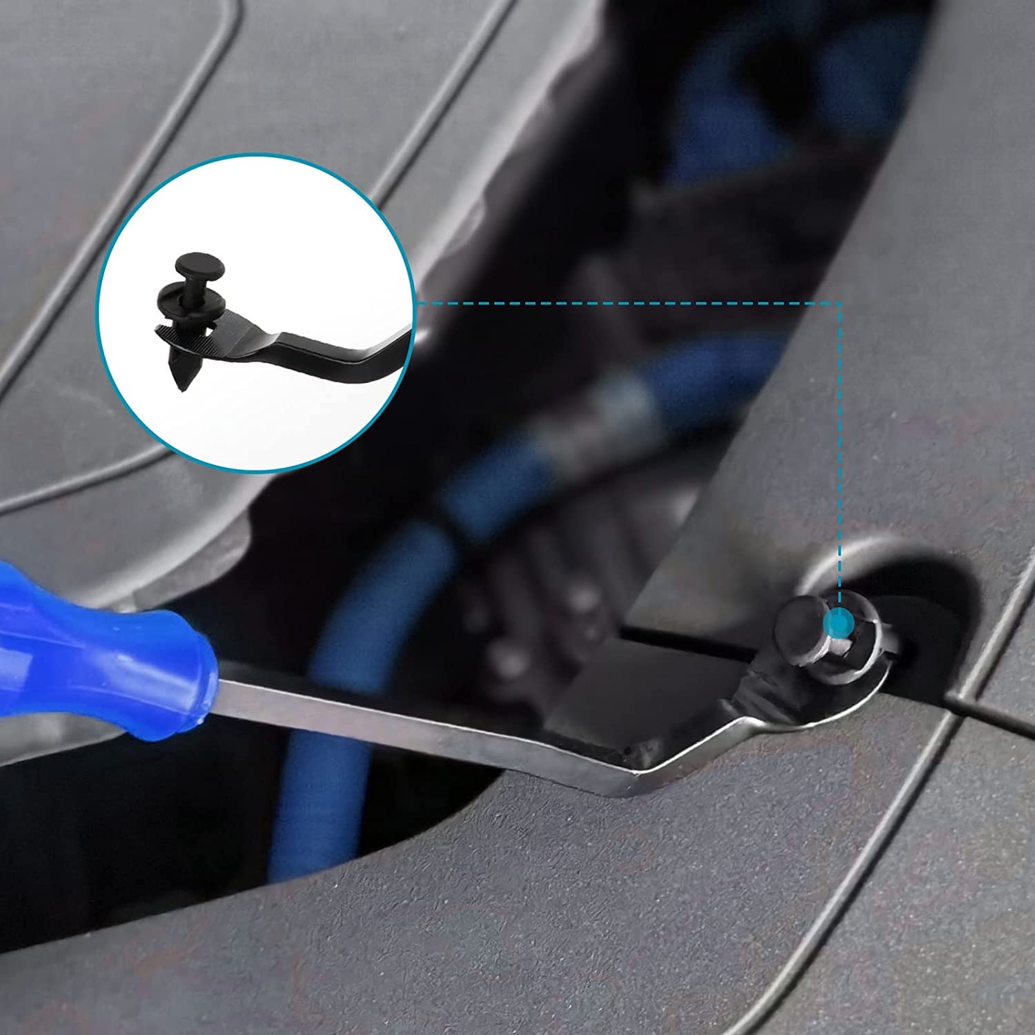 GLK 5-Piece Auto Trim Removal Tool Set - Plastic Pry Kit for Car Door Panels & Fasteners - Durable Clip Remover for Auto Detailing & DIY Car Repairs